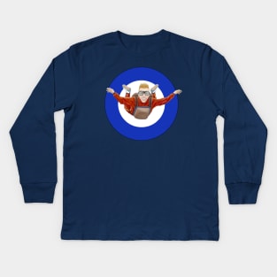 Skydiver ...(Blue Version) Kids Long Sleeve T-Shirt